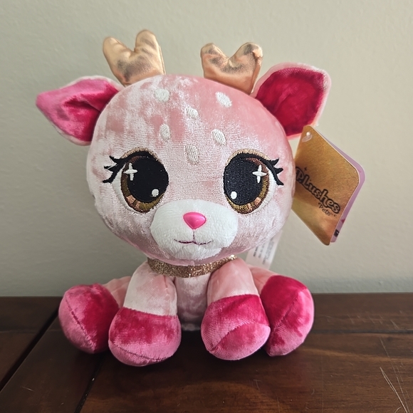 Gund Pink and Gold Stuffed Deer - Picture 1 of 5